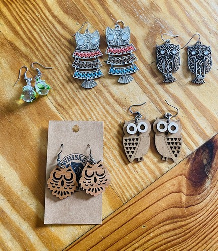 Earring lot owl earrings - earring,
