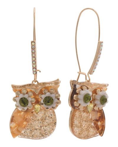 Betsey johnson crystal owl - crystal,