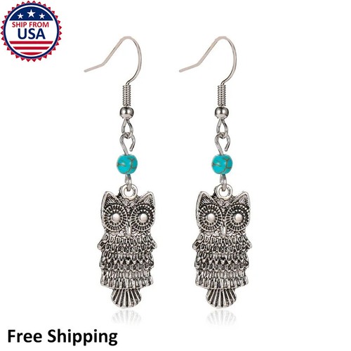 Womens cute owl earrings - womens,