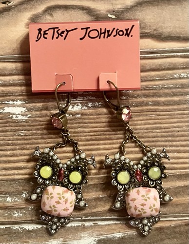 Betsey johnson owl earrings - johnson,