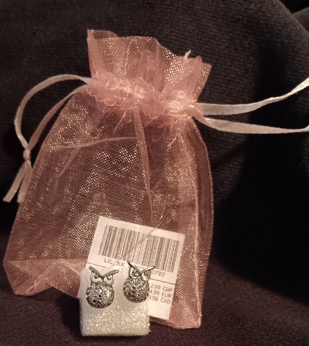 Owl earrings silver toned - silver,