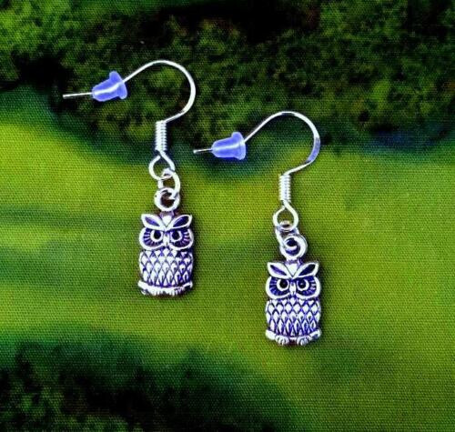 Spooky wise owl silver charm - wise,